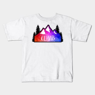 Geometric Colorful Mountain Climb Kids T-Shirt